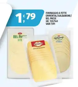 Vivo Supermercati Formaggio a fette Emmenthal/Galbanone/Bel Paese offerta