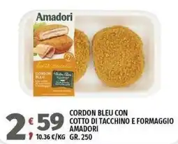 Vivo Supermercati Cordon Bleu con Cotto di Tacchino e Formaggio Amadori offerta