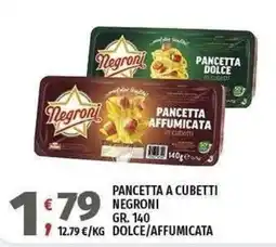 Vivo Supermercati Pancetta a cubetti Negroni offerta