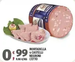 Vivo Supermercati MORTADELLA 4 CASTELLI NEGRONI offerta