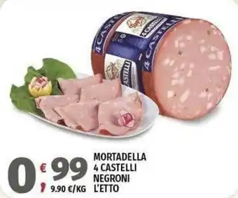 Vivo Supermercati MORTADELLA 4 CASTELLI NEGRONI offerta