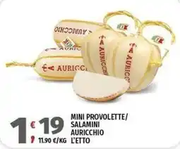 Vivo Supermercati MINI PROVOLETTE/ SALAMINI AURICCHIO offerta