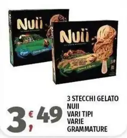 Vivo Supermercati 3 STECCHI GELATO NUII offerta