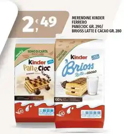 Vivo Supermercati Merendine kinder ferrero offerta
