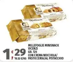 Vivo Supermercati MILLEFOGLIE MINISNACK VICENZI offerta