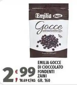 Vivo Supermercati Emilia Gocce di Cioccolato Fondenti Zaini offerta