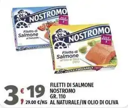 Vivo Supermercati Filetti di Salmone Nostromo offerta