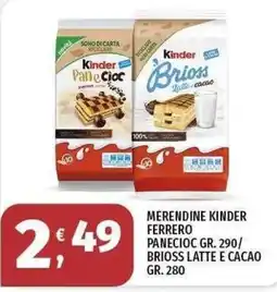 Vivo Supermercati MERENDINE KINDER FERRERO offerta