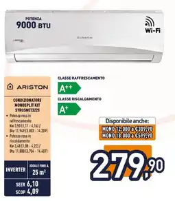 Unieuro Ariston Condizionatore Monosplit Kit Syrosnet3225 offerta