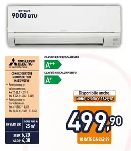 Unieuro Mitsubishi Electric Climatizzazione offerta