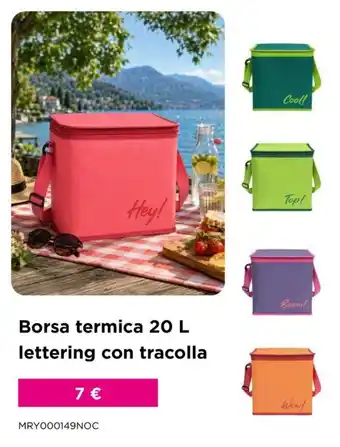 Borsa termica lettering con tracolla