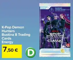 Carrefour K-Pop Demon Hunters Bustina 8 Trading Cards Energy offerta