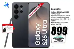 MediaWorld SAMSUNG Galaxy S26 Ultra 256GB offerta