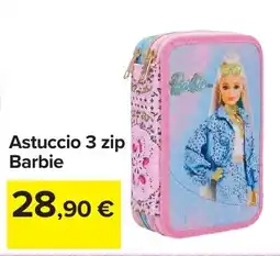 Carrefour Astuccio 3 zip Barbie offerta