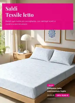 Kasanova Completo letto matrimoniale foglie offerta