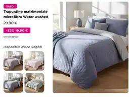 Kasanova Trapuntino matrimoniale microfibra Water washed offerta