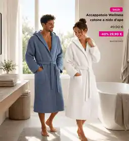 Kasanova Accappatoio Wellness cotone a nido d'ape offerta