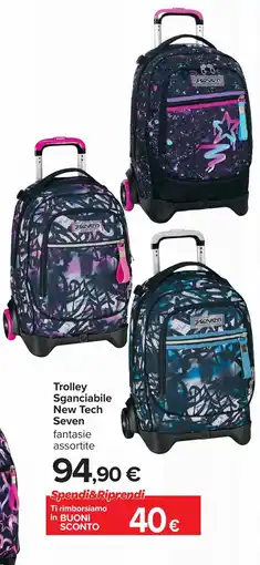 Carrefour Trolley Sganciabile New Tech Seven offerta