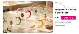 Kasanova Mug frutta in vetro borosilicato offerta