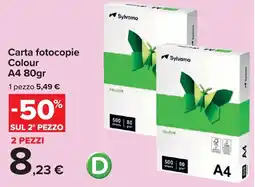 Carrefour Carta fotocopie Colour A4 80gr Sylvamo offerta