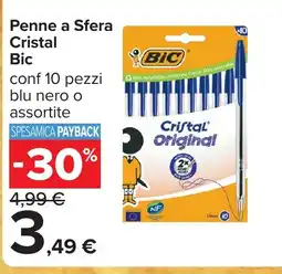 Carrefour Penne a Sfera Cristal Bic offerta