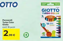 Carrefour Pennarelli Turbo Color Giotto offerta
