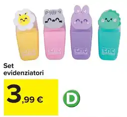 Carrefour Set evidenziatori offerta