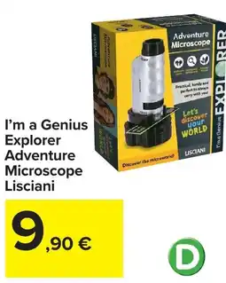 Carrefour I'm a Genius Explorer Adventure Microscope Lisciani offerta