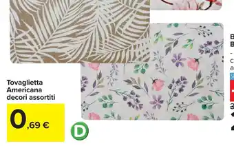 Carrefour Tovaglietta Americana offerta
