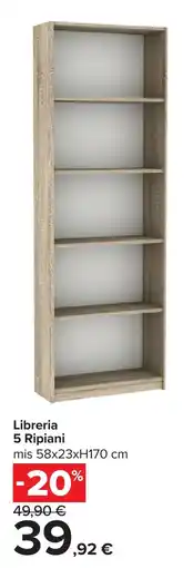 Carrefour Libreria 5 Ripiani offerta