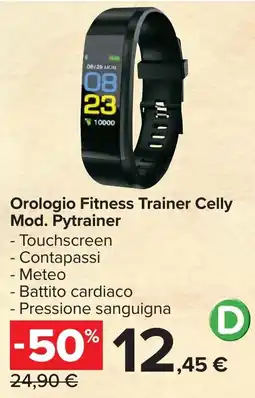 Carrefour Orologio Fitness Trainer Celly Mod. Pytrainer offerta