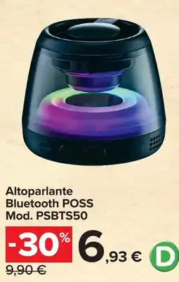 Carrefour Altoparlante Bluetooth POSS offerta