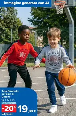 Carrefour Tuta Girocollo in Felpa di Cotone offerta