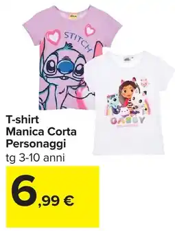 Carrefour T-shirt Manica Corta Personaggi offerta