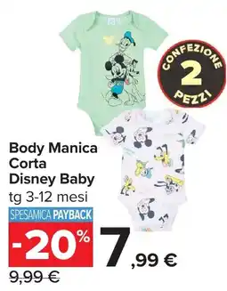 Carrefour Body Manica Corta Disney Baby offerta