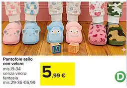 Carrefour Pantofole asilo con velcro offerta