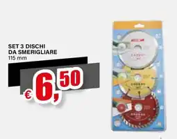 Il Gigante SET 3 DISCHI DA SMERIGLIARE offerta