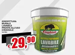 Il Gigante IDROPITTURA MURALE LAVABILE PRONTA ALL'USO CINGHIALE offerta