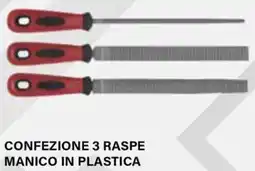 Il Gigante Confezione 3 raspe manico in plastica offerta