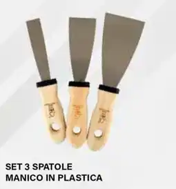 Il Gigante Set 3 spatole manico in plastica offerta