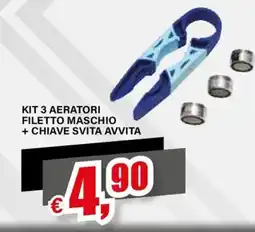 Il Gigante KIT 3 AERATORI FILETTO MASCHIO + CHIAVE SVITA AVVITA offerta