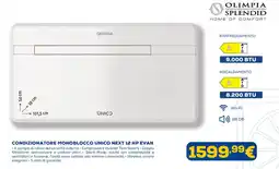 Euronics CONDIZIONATORE MONOBLOCCO UNICO NEXT 12 HP EVAN offerta