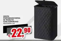 Il Gigante CESTO PORTABIANCHERIA IN TESSUTO CON COPERCHIO offerta