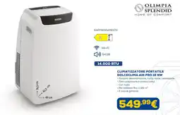 Euronics OLIMPIA SPLENDID CLIMATIZZATORE PORTATILE DOLCECLIMA AIR PRO 16 NW offerta