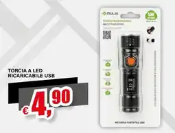 Il Gigante TORCIA A LED RICARICABILE USB offerta