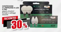 Il Gigante Confezione 2 lampadine a led v-tac attacco E14/E27 offerta