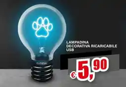 Il Gigante LAMPADINA DECORATIVA RICARICABILE USB GLOW offerta