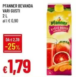 IperFamila Pfanner bevanda vari gusti offerta