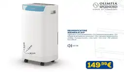 Euronics Olimpia Splendid Deumidificatore Aquaria S1 14 P offerta