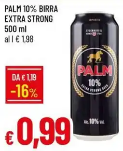 IperFamila Palm 10% Birra Extra Strong offerta